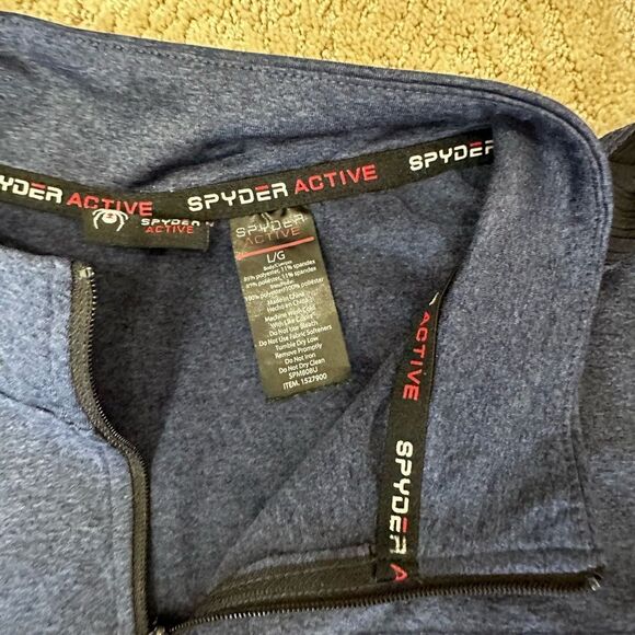 Spyder Active Blue Quarter-Zip Pullover - Picture 2 of 2
